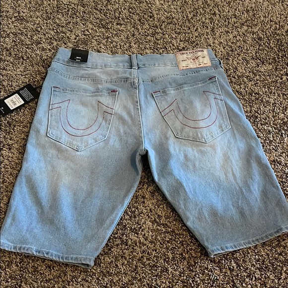 True Religion Light Blue Denim Shorts NWT - Picture 2 of 7